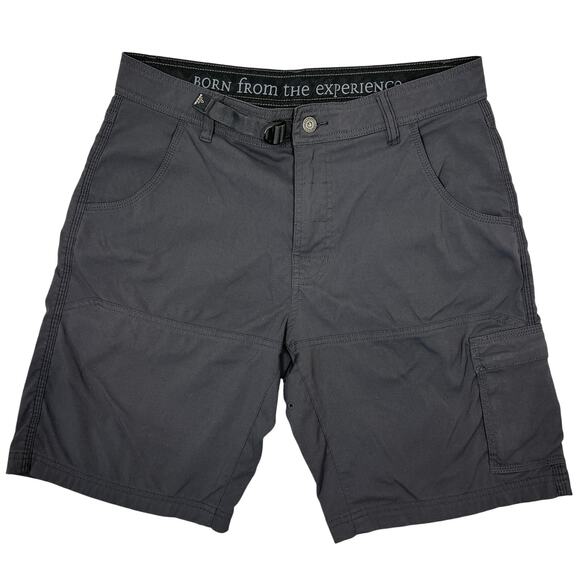 Prana Stretch Zion Short Men's Sz 33" x 10L Dark Gray Nylon Gorpcore Hiking READ - Picture 1 of 11